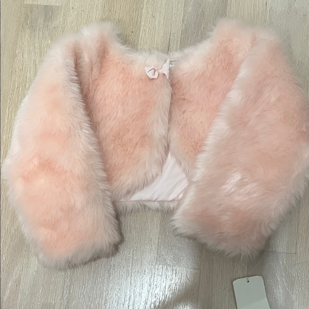 Chic Kids Pink Faux Fur Cape